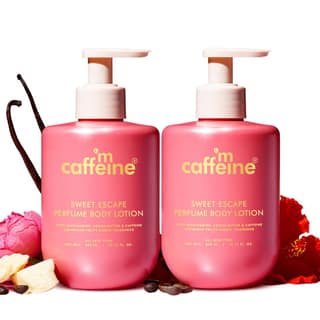 mCaffeine Sweet Escape Perfume Body Lotion - 300ml mCaffeine Sweet Escape Perfume Body Lotion - 300ml - Off White / 300 ml (Pack of 2)