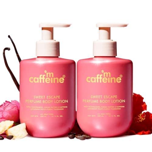 mCaffeine Sweet Escape Perfume Body Lotion - 300ml mCaffeine Sweet Escape Perfume Body Lotion - 300ml - Off White / 300 ml (Pack of 2) view 2