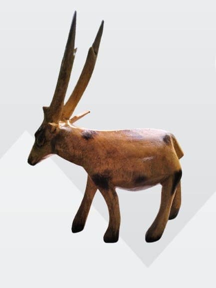 Wooden Deer Decorative Showpiece view 2