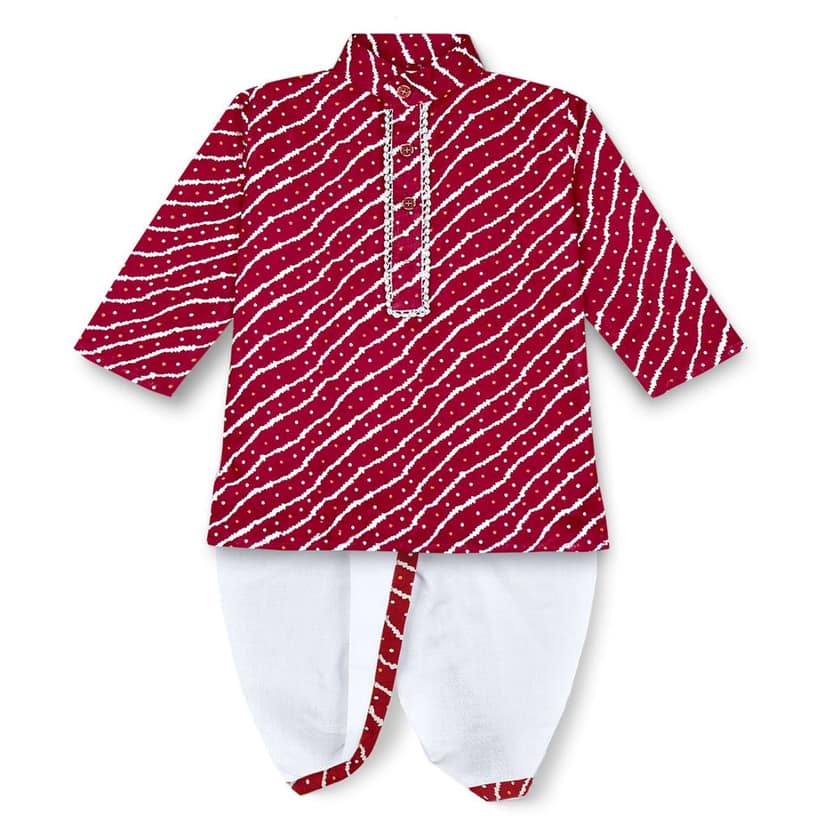 mustmom Traditional Boys Full Sleeve Ethnic Dress Lungi Dhoti Kurta Set