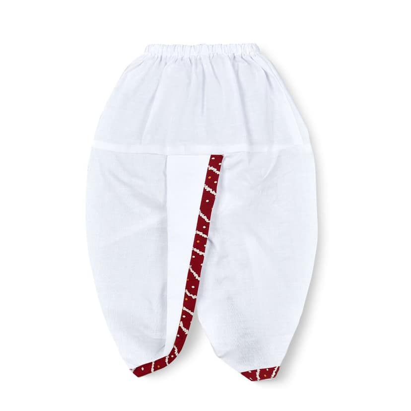 mustmom Traditional Boys Full Sleeve Ethnic Dress Lungi Dhoti Kurta Set view 2