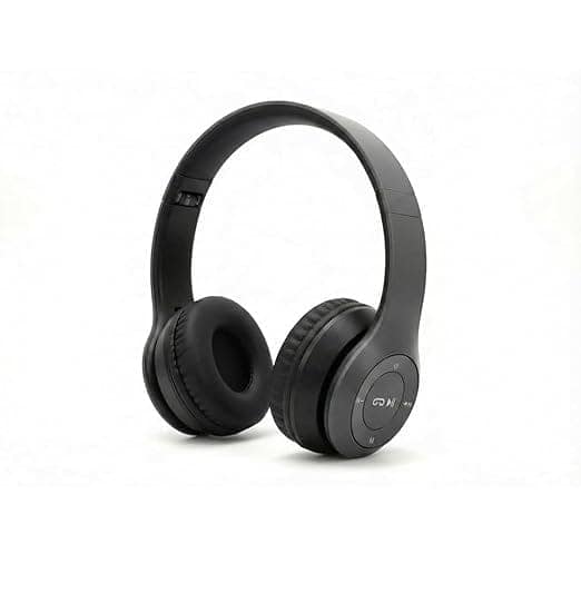 P47 Foldable Bluetooth Wireless Headphones - Black