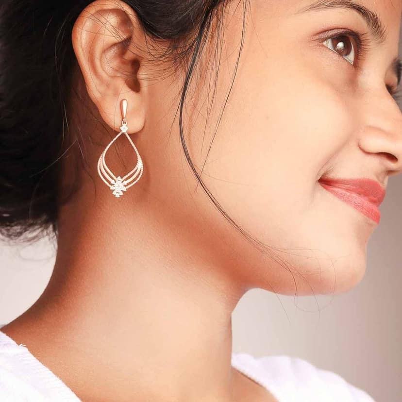Rose Gold Bella Earring view 2