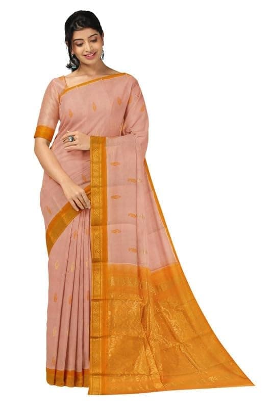 APCO Handloom - Women's Rahajmundry Pure Cotton Grey Handloom Saree (Angara Handloom Saree) 99