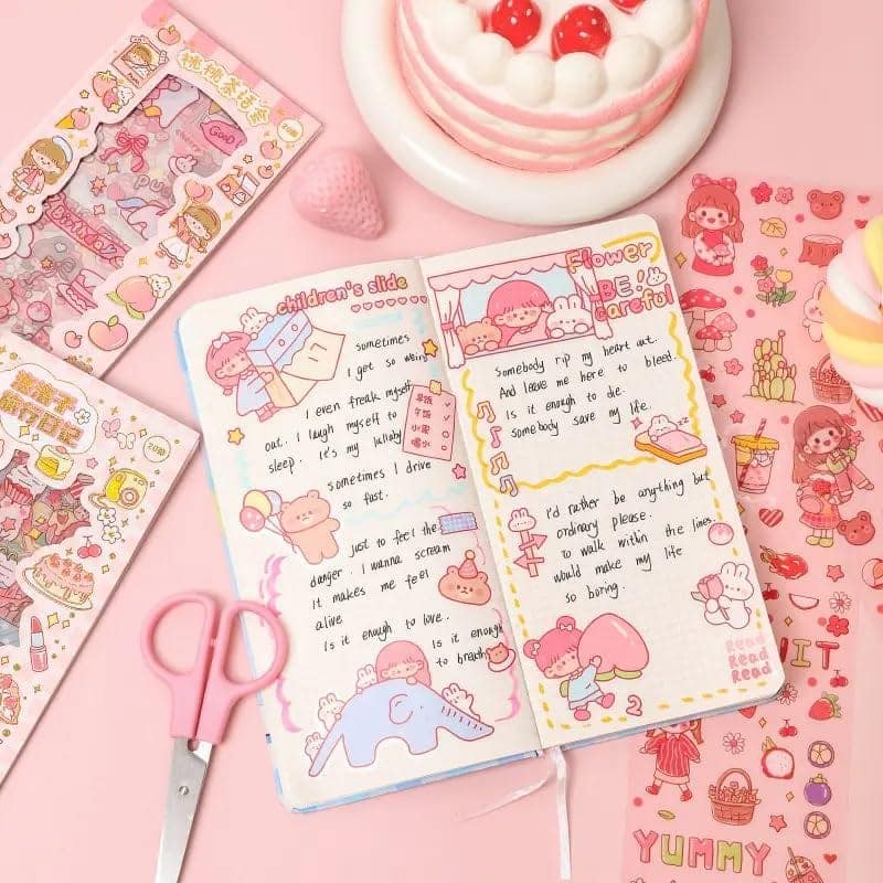 Cartoon Theme Self Adhesive Stickers for Paper Kids Stickers-20 Sheets for Project Scrapbooking Crafts & Classroom view 2