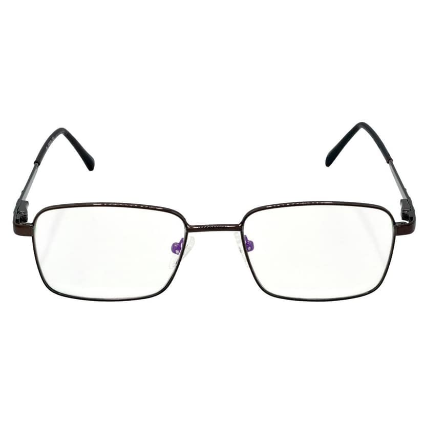 Hrinkar Trending Eyeglasses: Brown Rectangle Optical Spectacle Frame For Men & Women |HFRM-BWN-19020 view 2