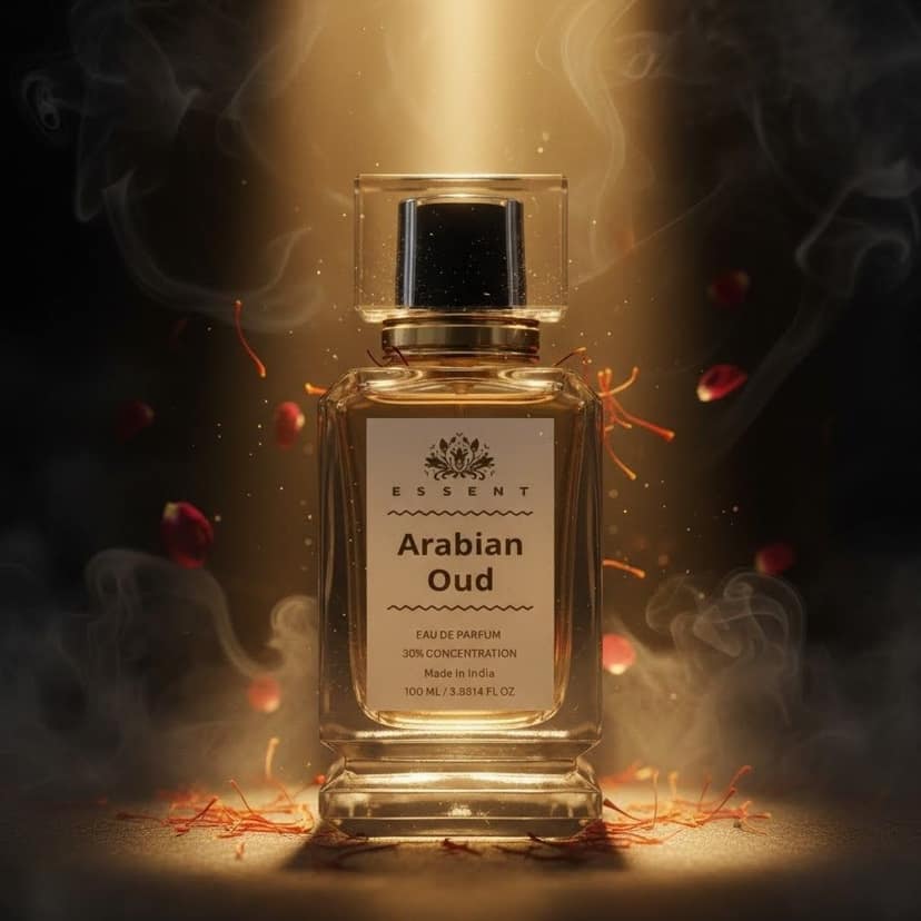 Essent Perfumes Arabian Oud Eau de Parfum (EDP) – Intense Oud Woody Long Lasting Perfume – Unisex Fragrance