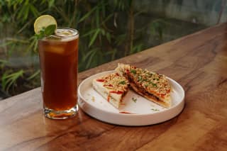 Masala Sandwich + Iced Tea