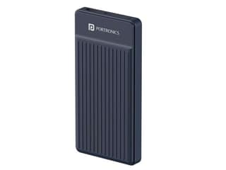 Portronics Luxcell B12 with Micro & Type C input USB Output Port, Micro & Type C Input Port, LED Battery Indicator, Compact and Lightweight - Dark Blue