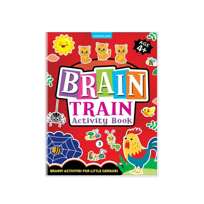 Brain Train Activity Book for Kids Age 4+ - With Colouring Pages, Mazes, Puzzles and Word searches Activities [Paperback] Dreamland Publications view 2