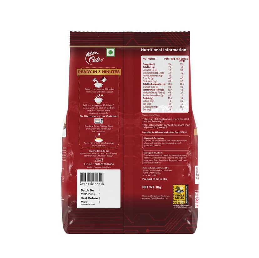 Oateo instant Oats view 2