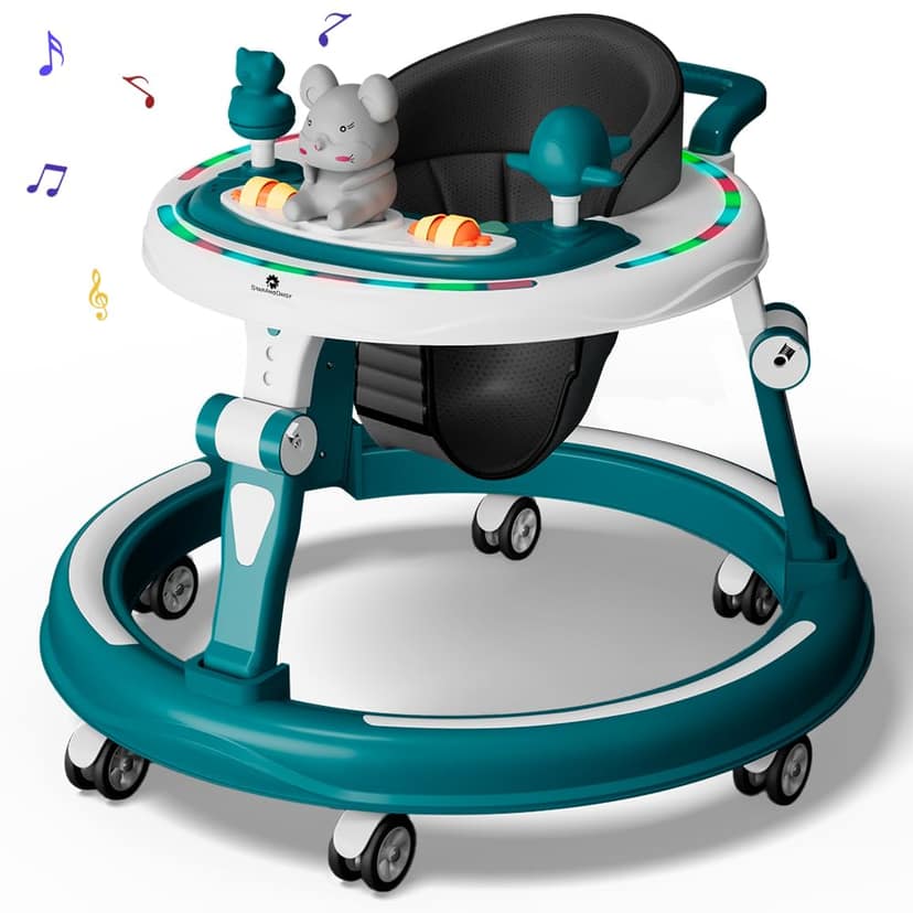 StarAndDaisy Baby Walker for 9 Months+ Baby Boy Girl/Walker for Kids for 6 to 18 Month with Musical Toy Tray with RGB Light, 7 Level Height Adjustment / 360 Baby Walker - Blue StarAndDaisy Baby Walker for 9 Months+ Baby Boy Girl/Walker for Kids for 6 to