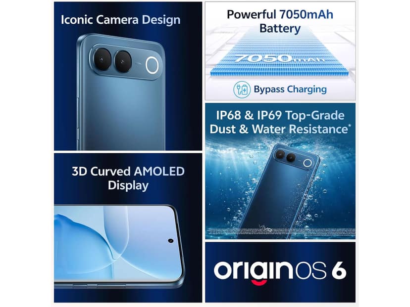 Vivo S2 5G Smartphone, 8GB RAM, 128GB Storage - Sapphire Blue view 2