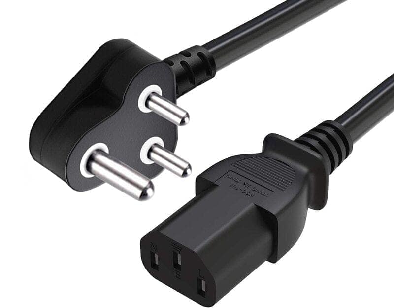 Desktop Power Cable Cord 20 Meter For Monitor CPU Desktop SMPS (Black)