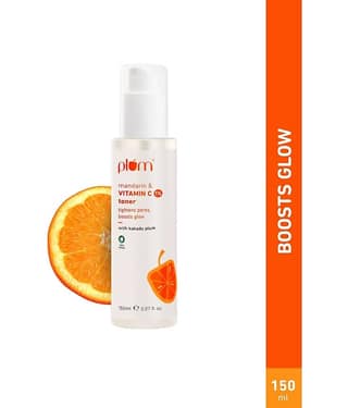 Plum 1% Vitamin C Toner with Mandarin for Glowing Skin | Boosts Glow | Tightens Pores Men & Women (150 ml)