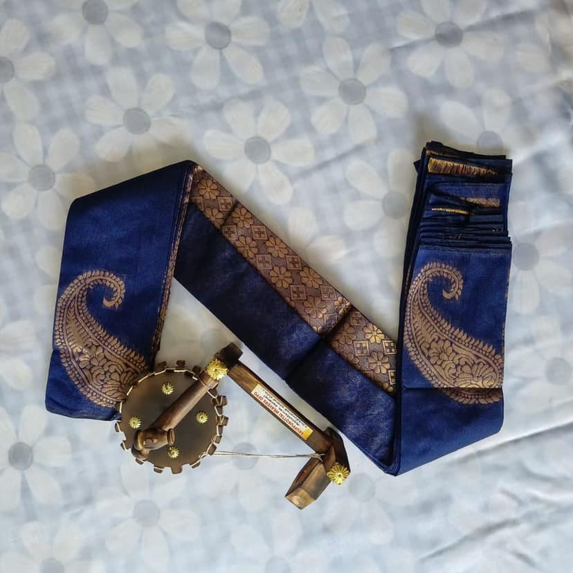 Pure Cotton Saree with Blouse Mango design view 2