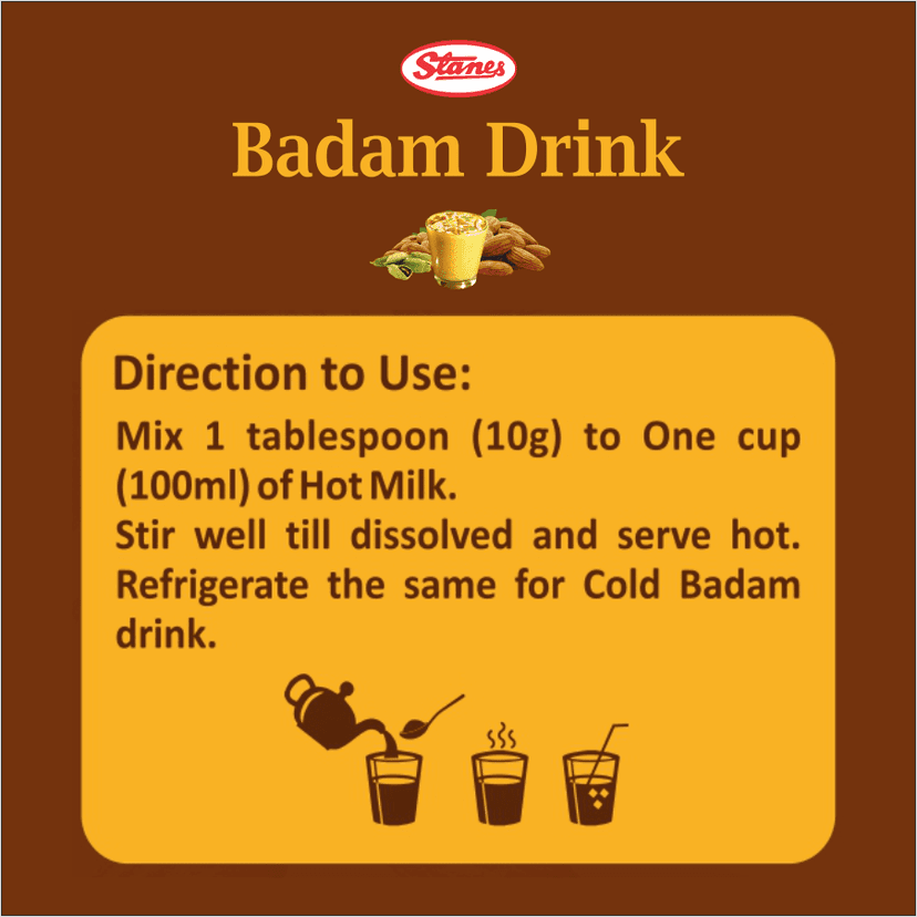 STANES Badam Drink 250 g | Pack of 1 | Total 250 g view 2