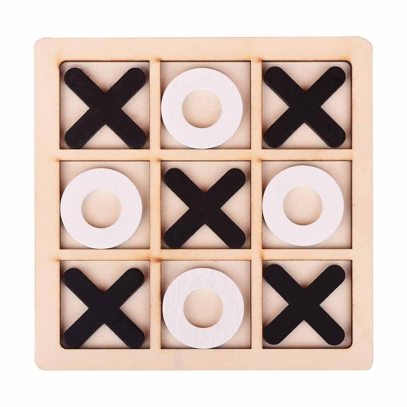 XOX Wooden Game for Kids & Adults / Wooden Puzzle Board | XOX Tic Tac Toe ( Black & White ) | XOX Puzzle Game | Wooden Puzzle | Puzzle Game | Educational Puzzle Game | XOX Puzzle | XOX Game