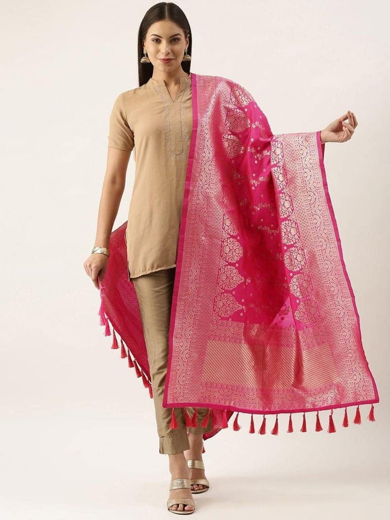 Women's Fancy Woven Banarasi Silk Dupatta