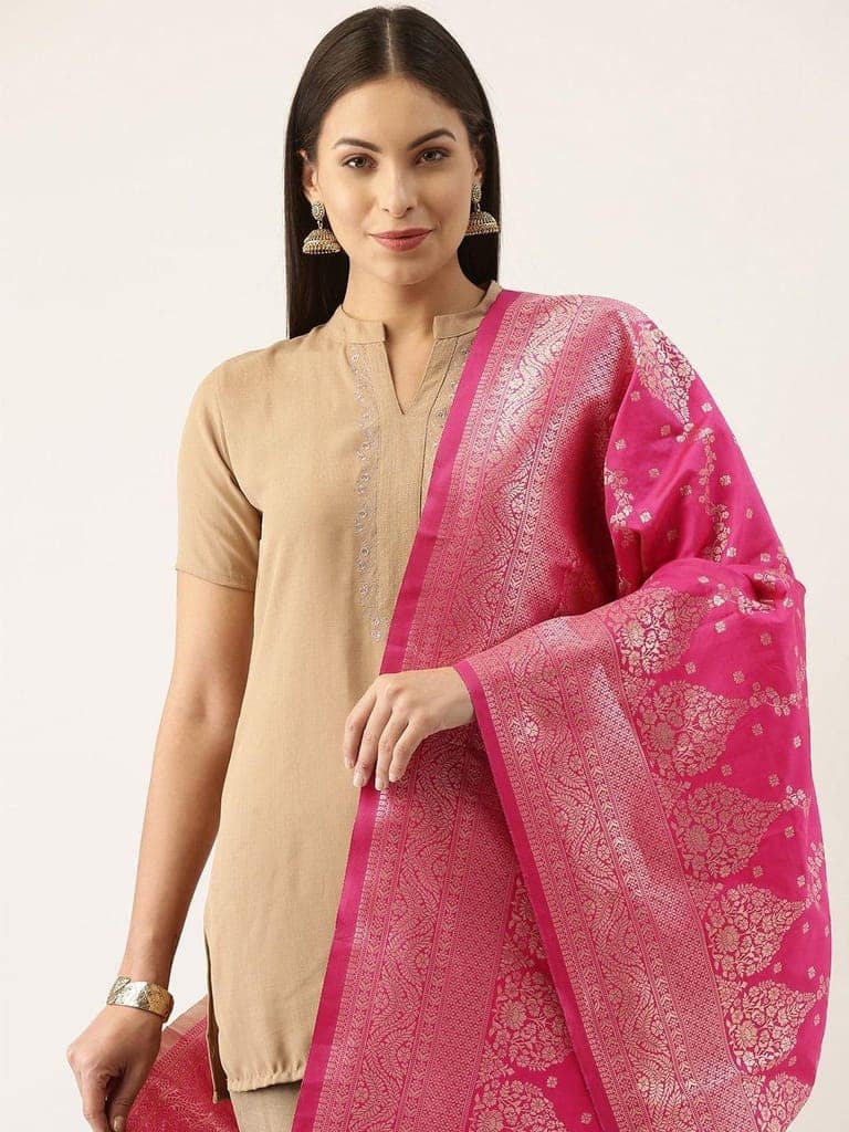 Women's Fancy Woven Banarasi Silk Dupatta view 2