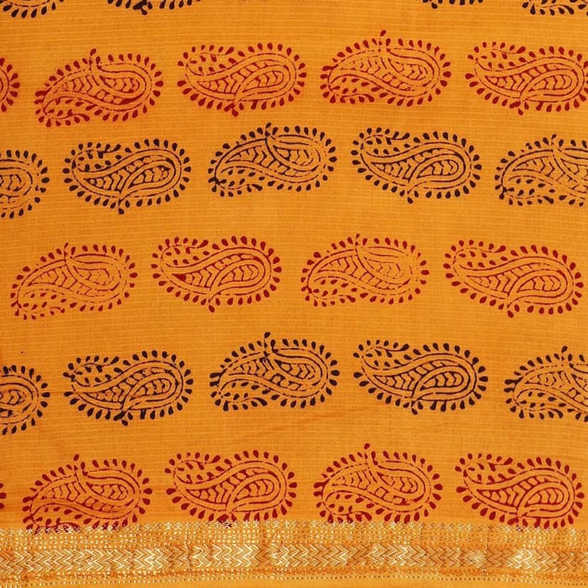 HANDLOOM CHANDERI 03 PCS BAGH PRINTED SUIT (SKU - 1RBS02260221 Suit 117) view 2