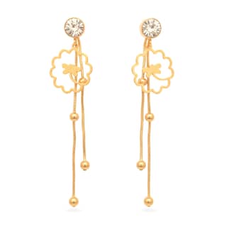KAYYA21 Gold-Plated Dangle Earrings for Women Anti-Tarnish & Lightweight