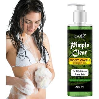 Broer Pimple Clear Body Wash with Tea Tree Oil & Salicylic Acid - Acne & Oil Control (200 ml)