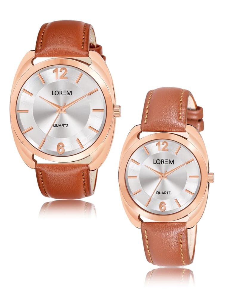 Silver Stylish Dial Analog Watch for Lovely Couple LR78-LR325 view 2