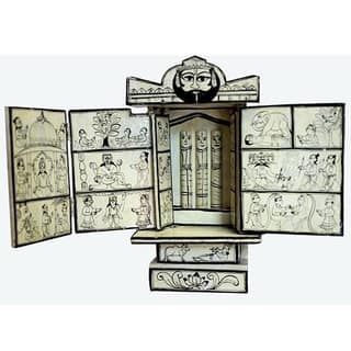 Kavad Box Illustrating Ram and Krishna Story|12" (H)