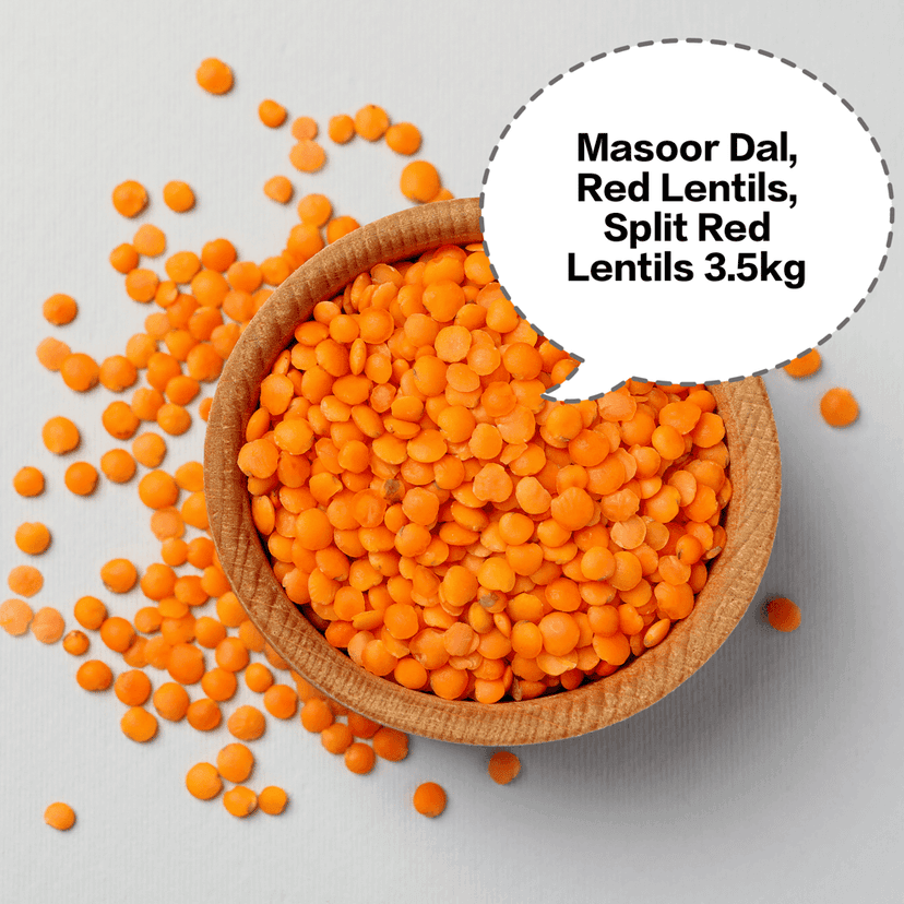 Masoor Dal, Red Lentils, Split Red Lentils, Dhuli Masoor Dal, Malka Masoor 3.5kg