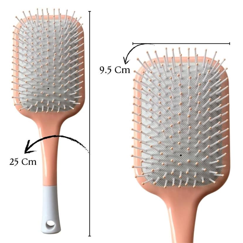 Hair Brush with Strong & Flexible Nylon Bristles having Anti-static Ball Tips, For Grooming, Straightening, Smoothing view 2