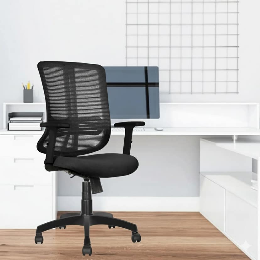 ROSE Mesh Mid-Back Ergonomic Office Chair (Ruby) view 2