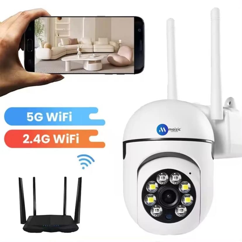 Maizic Smarthome Pack of 2 WiFi Mini PTZ Cameras 3MP | Dual Indoor/Outdoor Security Set, 360 Degree Pan-Tilt Zoom, Color Night Vision, Two-Way Audio, AI Motion Alerts, Multi-User Live View Maizic Smarthome Pack of 2 WiFi Mini PTZ Cameras 3MP | Dual Indoo view 2