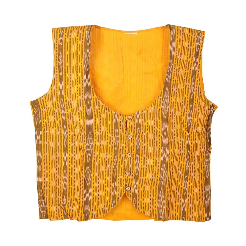 GHL � GUENDICHA HAAT LLP Sambalpuri Certified Handloom Women's Pure Cotton Jacket view 2