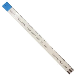 6 Pin 1mm Pitch 100mm Reverse Side Connection FFC Ribbon Flexible Flat Cable