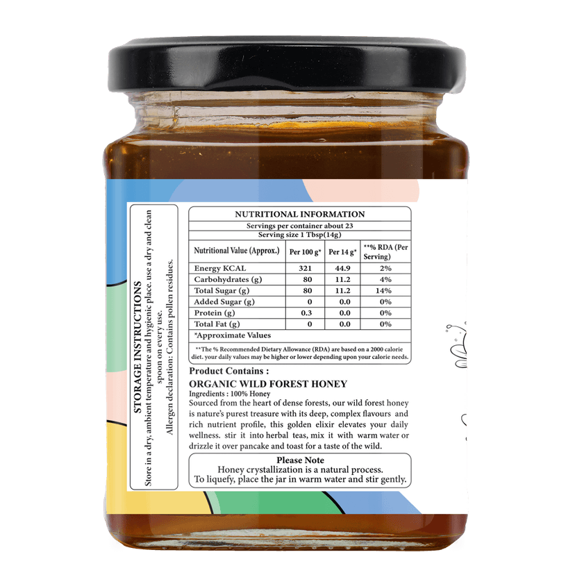 Foodsbay India Wild Forest Honey | Organic | 325 g view 2
