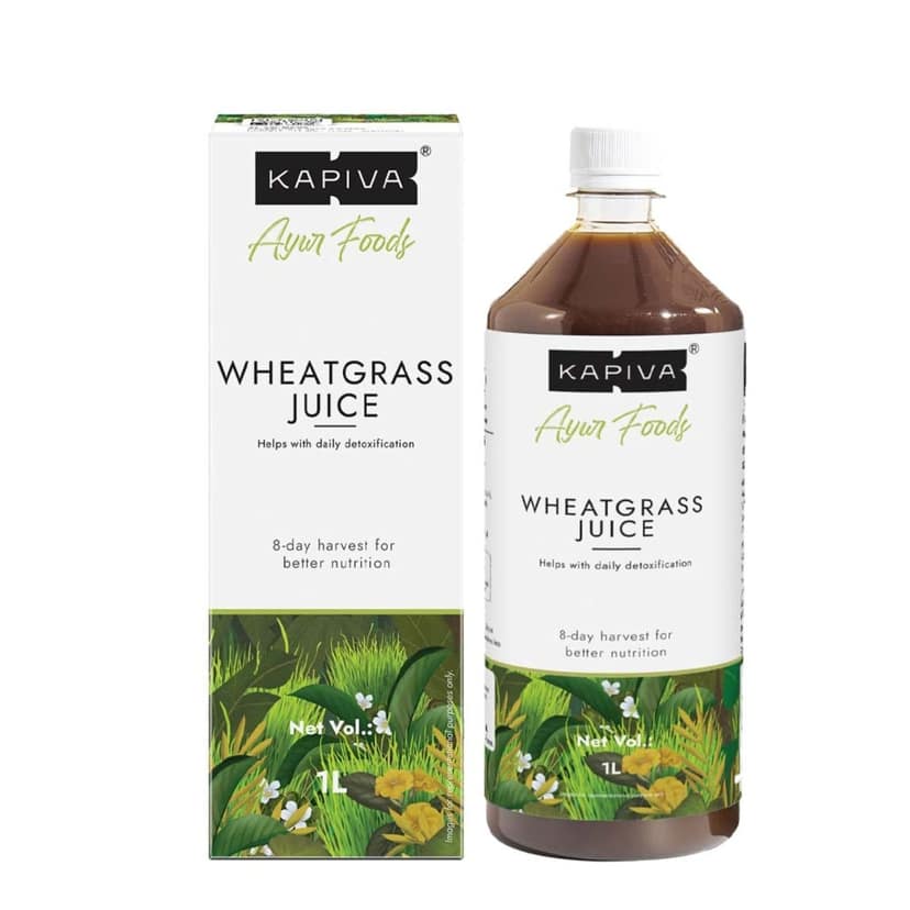 Kapiva Wheatgrass Juice (Natural Detoxifier), 1 L, Unflavoured view 2