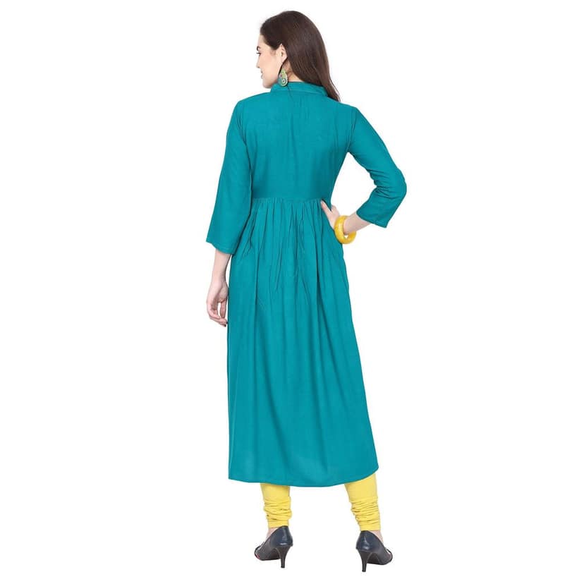 Florence Women's Rayon Straight Kurta view 2
