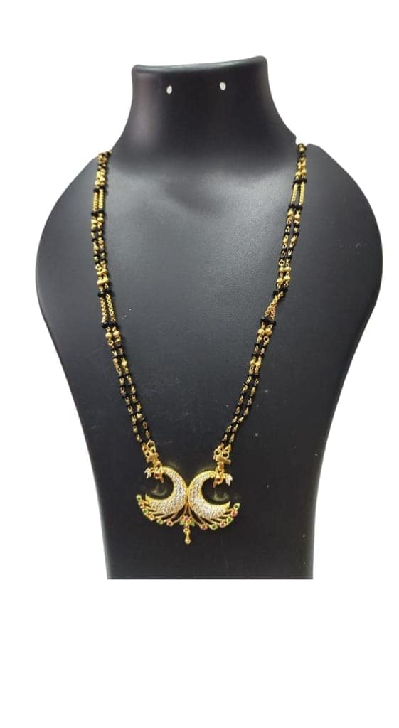 Gold Plated Traditional Indian Mangalsutra Necklace for Women view 2