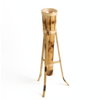 Artisanal Bamboo Tripod Planter Stand
