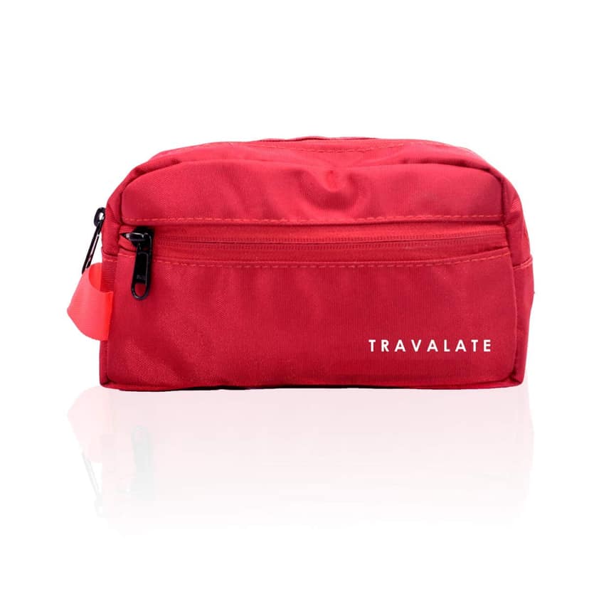 TRAVALATE Polyester Single Compartment Multipurpose Toiletry Bag | Red TRAVALATE Polyester Single Compartment Multipurpose Toiletry Bag | Red - Red