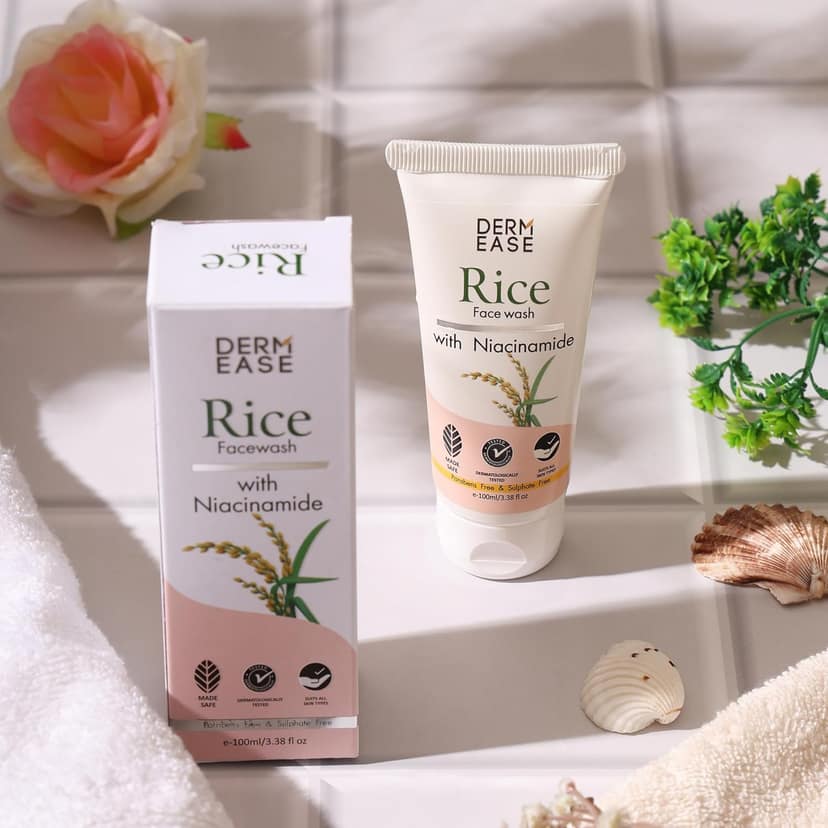 Dermease Rice Face Wash with Niacinamide for Bright Skin view 2