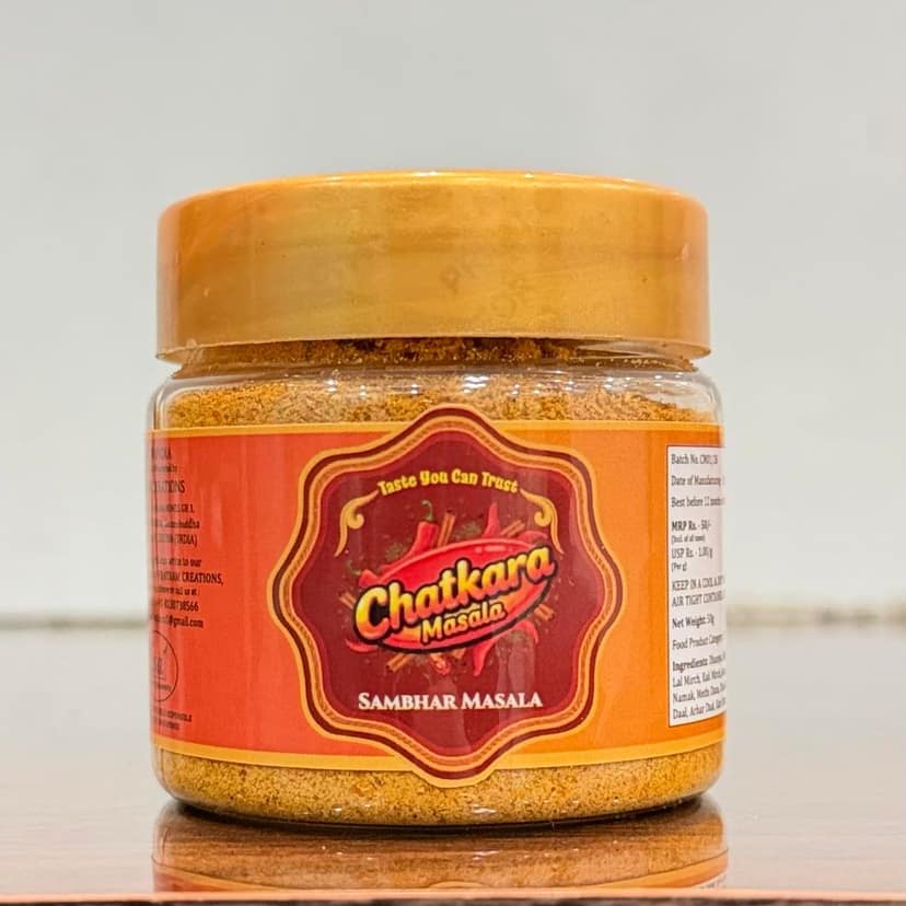 Chatkara Masala Sambhar Masala | South Indian Spice Powder | For Dal and Vegetable Dishes | Traditional Flavor Blend view 2