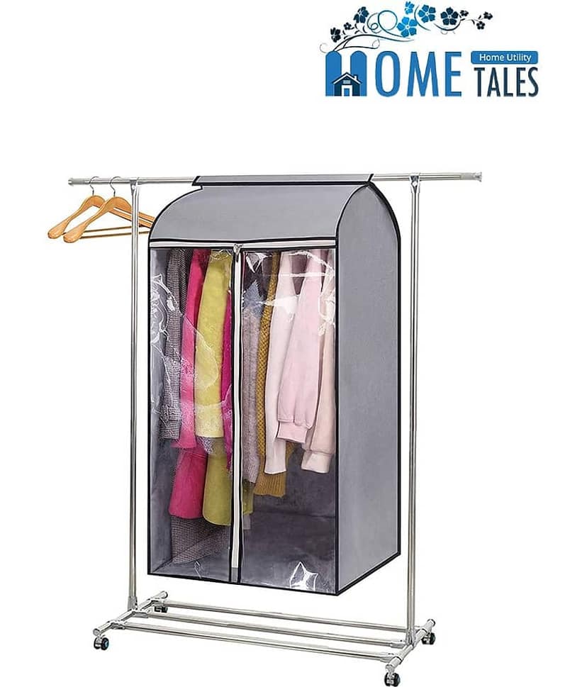 Garment Storage & Organizer with PVC Windows, Hanging Closet Cover for Suits/Coats/Jackets (Hanging Rod Not Included)