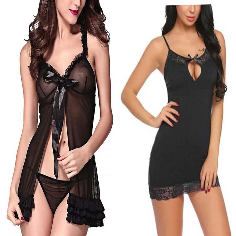 Nightwear Sleepwear lingerie women girls Combo Pack 2 view 2