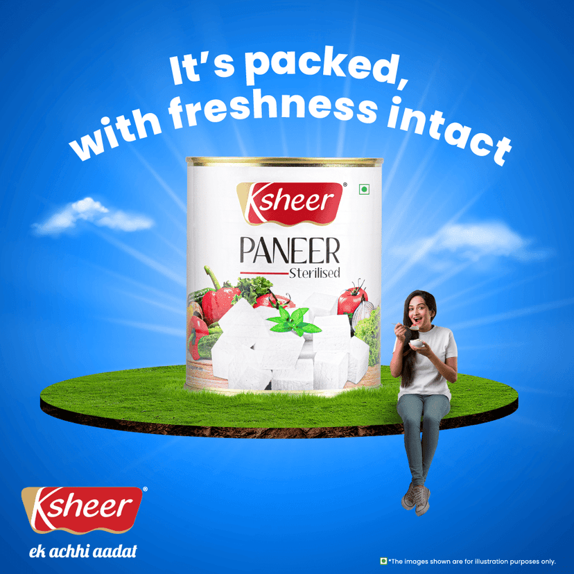 Ksheer Paneer || Tin Pack || Net Qty 825 Grams || Drain Qty 450 Grams view 2
