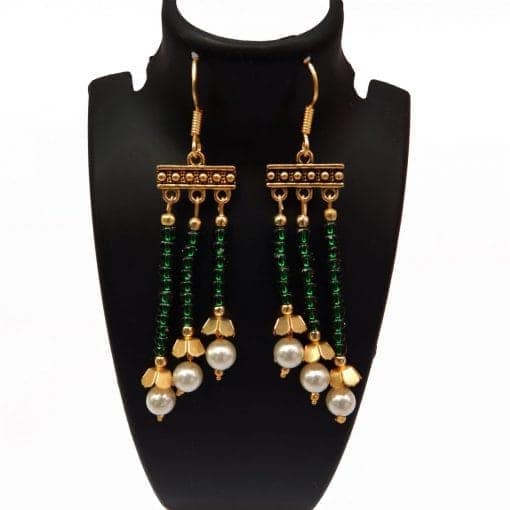 GLASS SEED BEADS FANCY EARRINGS