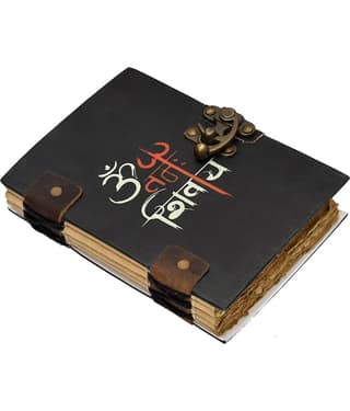 OM NAMAH SHIVAY Print Diary with 100% Recycled Handmade Paper Regular Diary Un-Ruled 144 Pages (Black)