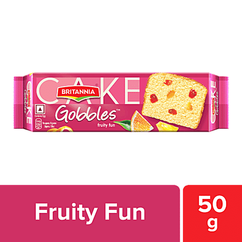 Britannia Gobbles Fruity Fun Cake, 50 g