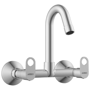 NE-1613 Sink Mixer With Swinging Spout With Connecting Legs With Wall Flange (Wall Mounted Model) view 2